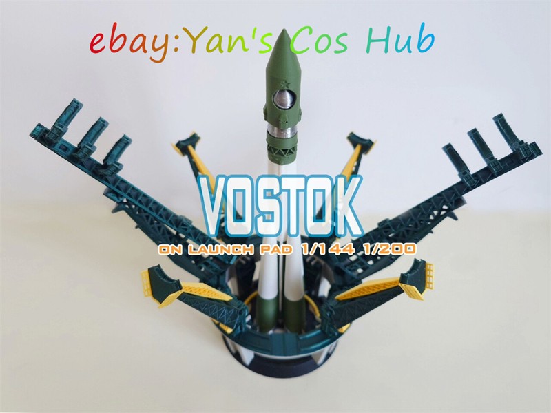 1:200 Scale Vostok Rocket Baikonur Launch Site 3D Printed Model