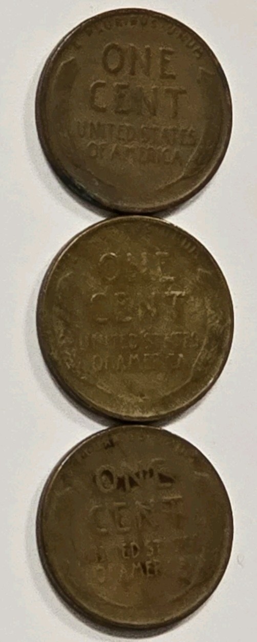 1323133P283 PHILLY MINT KEY DATE TRIO 1931-1933 WHEAT PENNIES LINCOLN CENT COINS