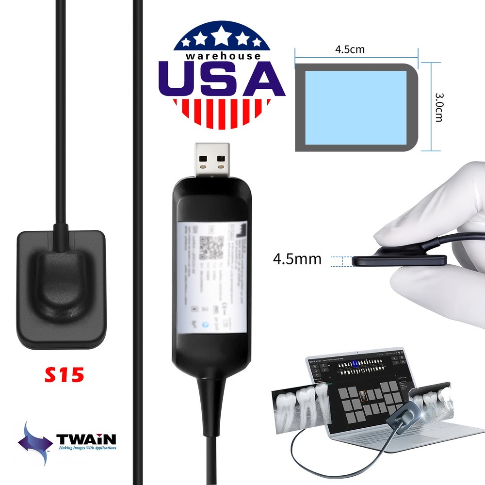 Dental Sensor Unit digital Sensor Image HD Sensor Size 1.5 (TWAIN Drive Compact)