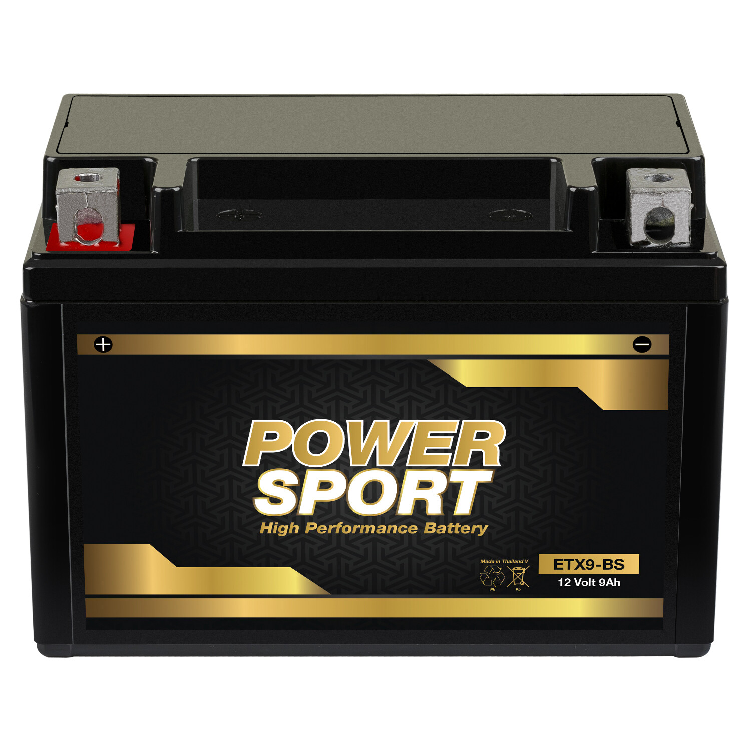12V 9AH YTX9-BS Replacement for Motorcycles, ATV,  Maintenance Free Battery