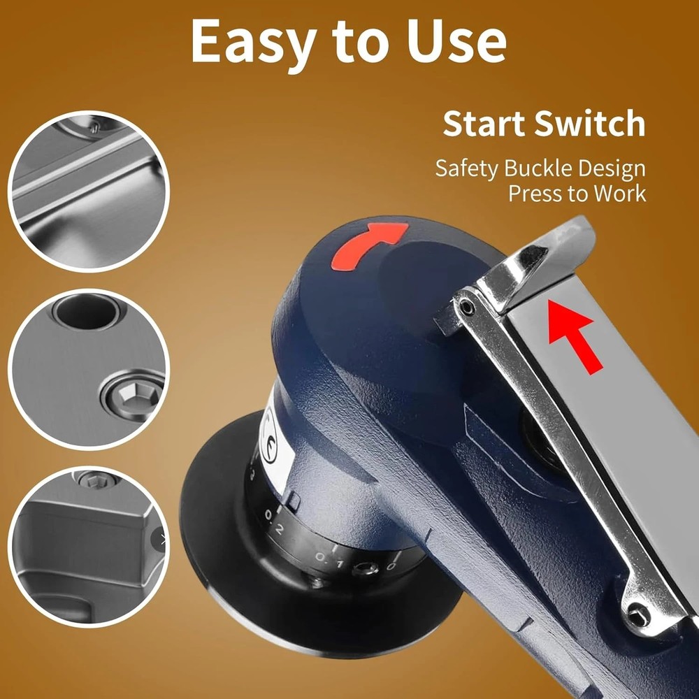 2 in 1 Pneumatic Chamfering Tool - Mini Air Chamfer Tool for C & R Deburring, 45