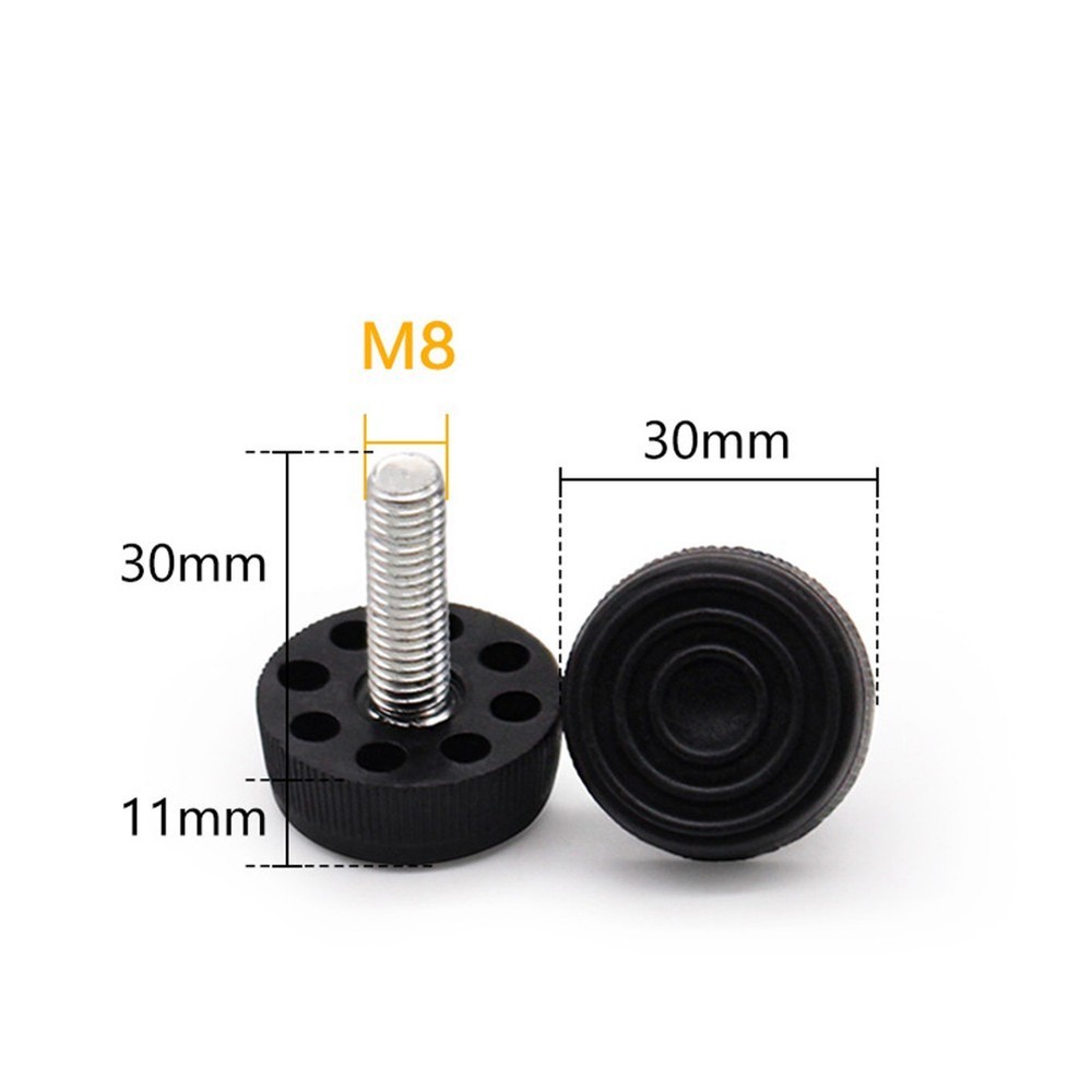 10 Pcs Adjustable Height Foot Black Foot Riser, Adjustable , Easy Grip Thread