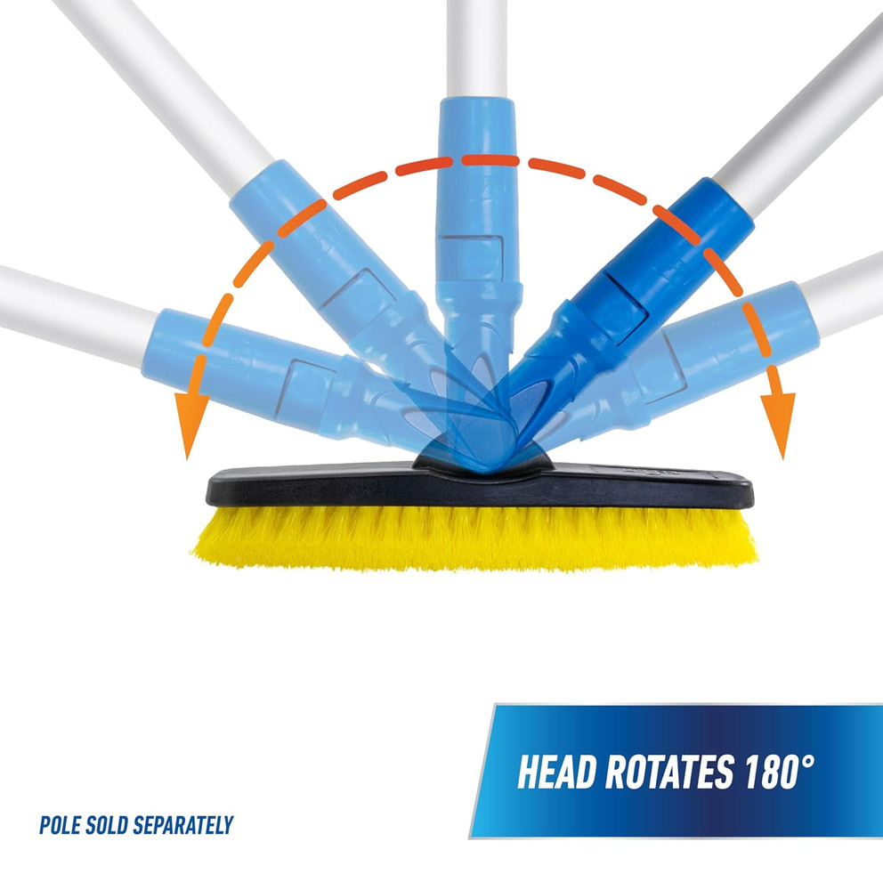 Professional Swivel Grout & Corner Scrub Brush – Compatible with Threaded