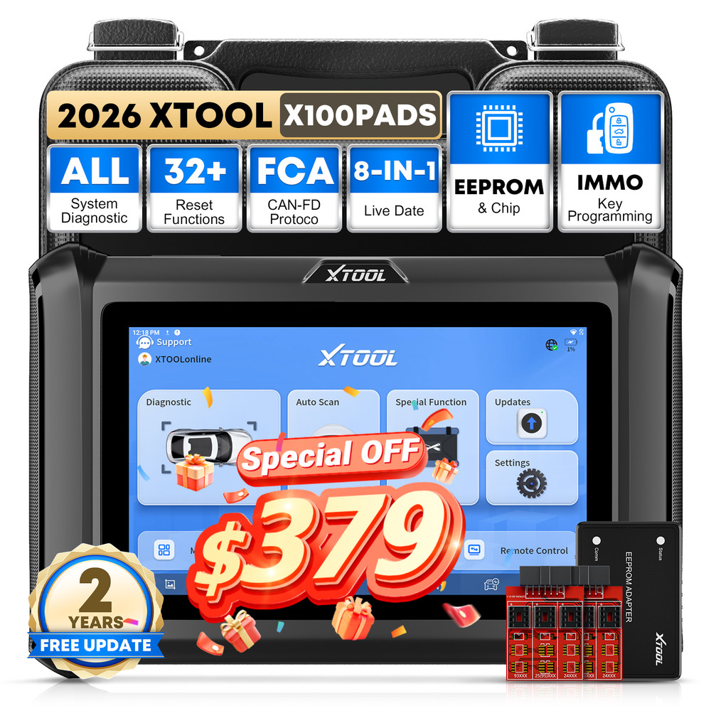 XTOOL X100PADS V2.0 OBD2 Scanner IMMO Diagnostic Tool All System Key Programming