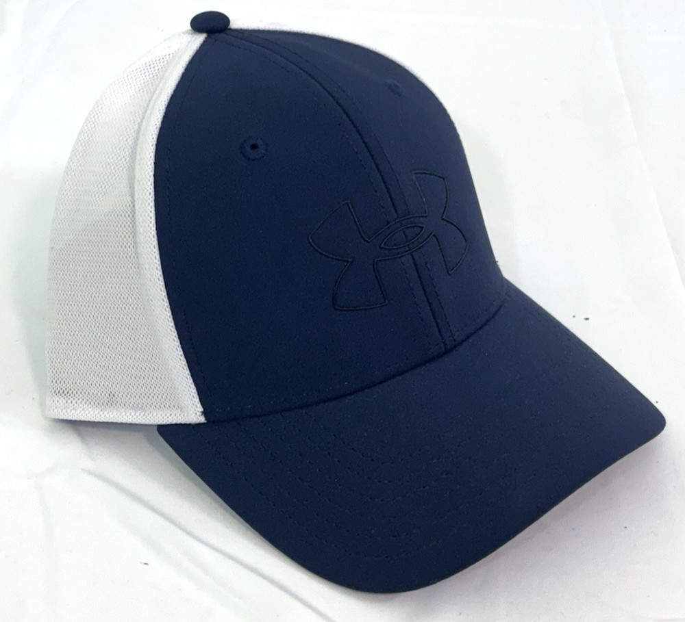 Under Armour Iso Chill Adjustable Mesh Golf Hat NEW Navy White