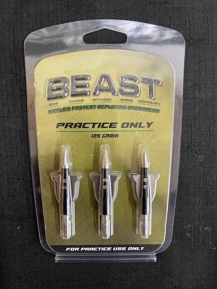 BEAST Broadheads Practice Tips 125gr 3 Pack BRAND NEW
