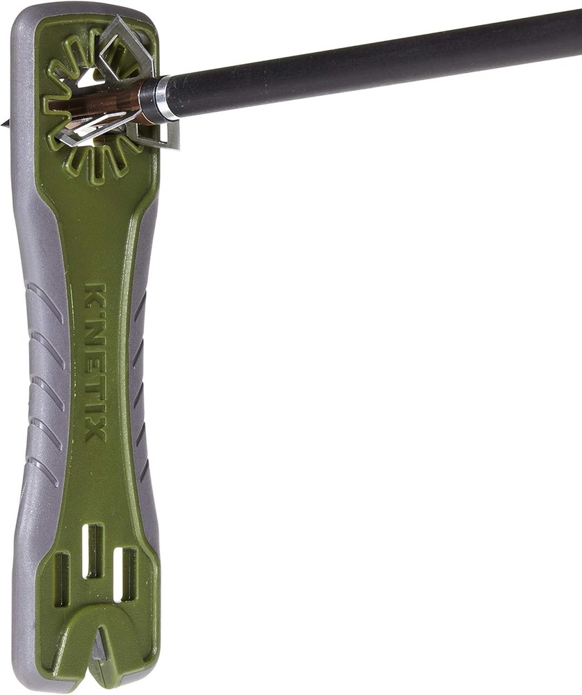 Archery Broadhead Wrench Sharpener Tool Multipurpose 3-in-1 Green