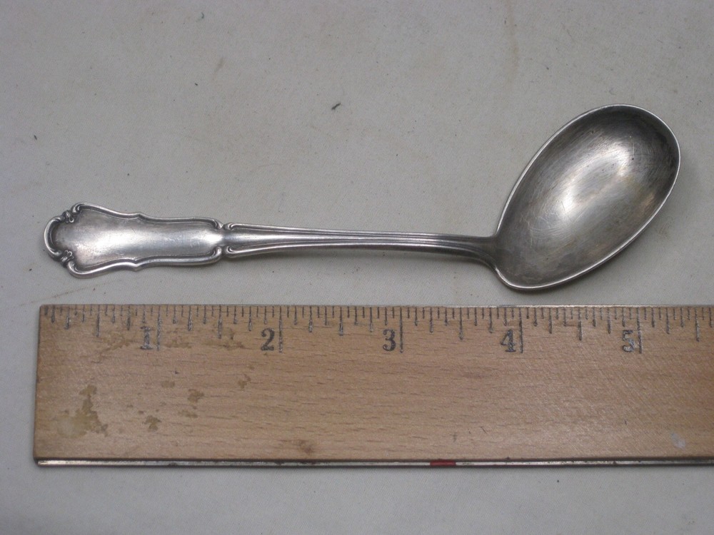 vintage antique 800 silver offset angle spoon disabled serving teaspoon