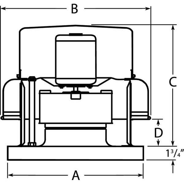 Dayton 4Yc64 Downblast Vent, Direct Drive, 8-1/4 In, Hz: 60
