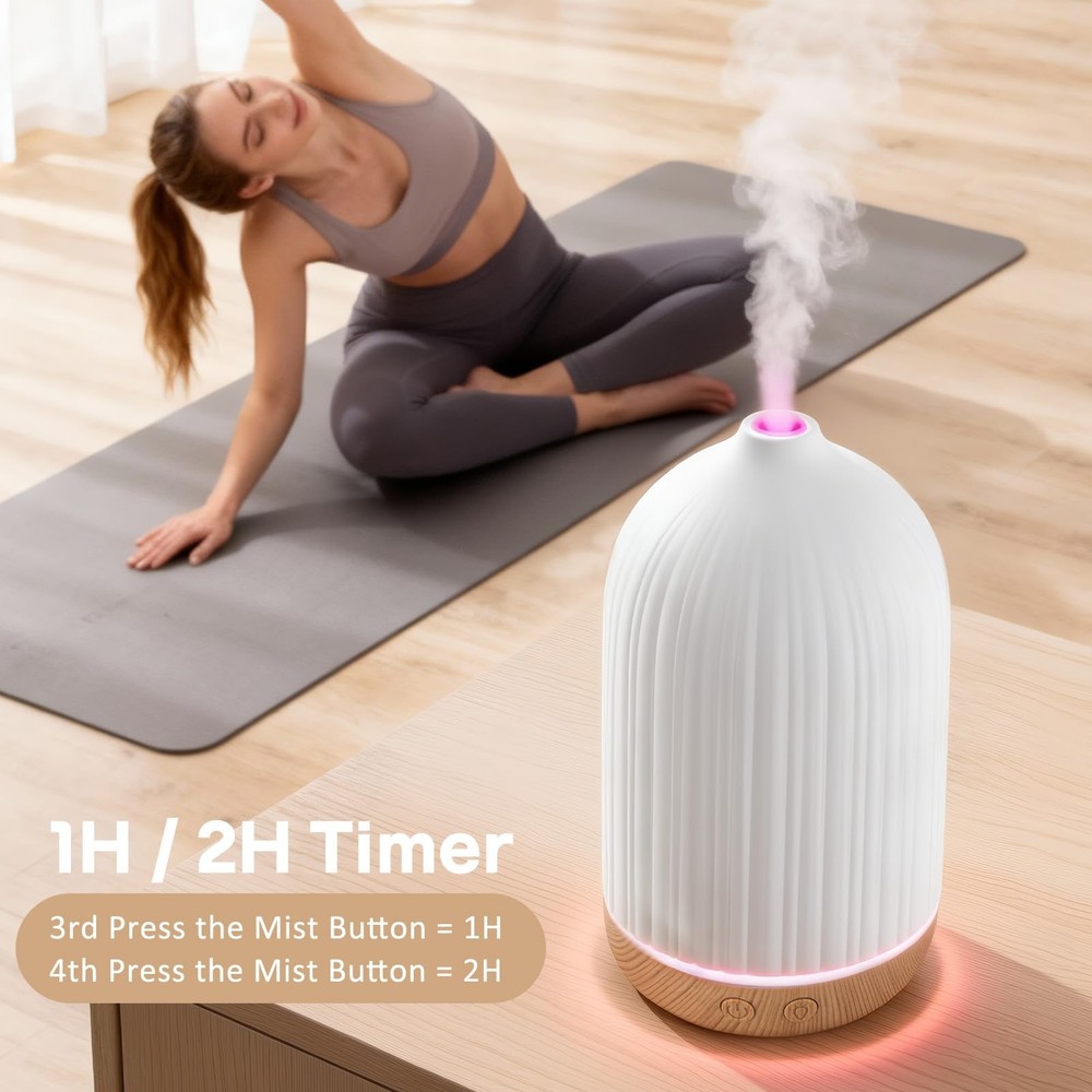 100ML Essential Oil Diffuser, Ultrasonic Cool Mist Aromatherapy Diffuser with...