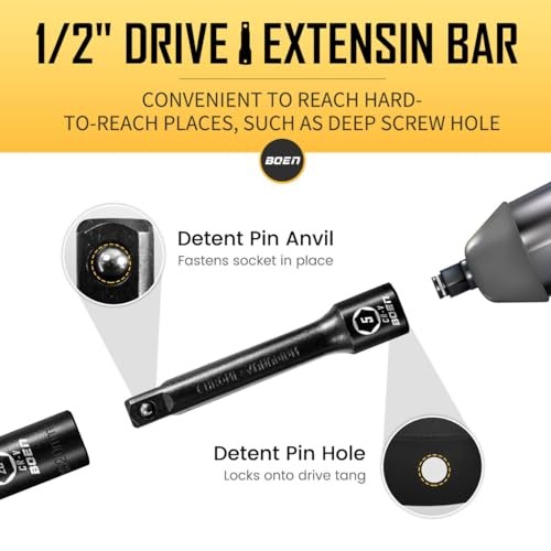1/2" Drive Impact Socket Set, 33 Piece Deep & Shallow 33Pcs Shallow&Deep