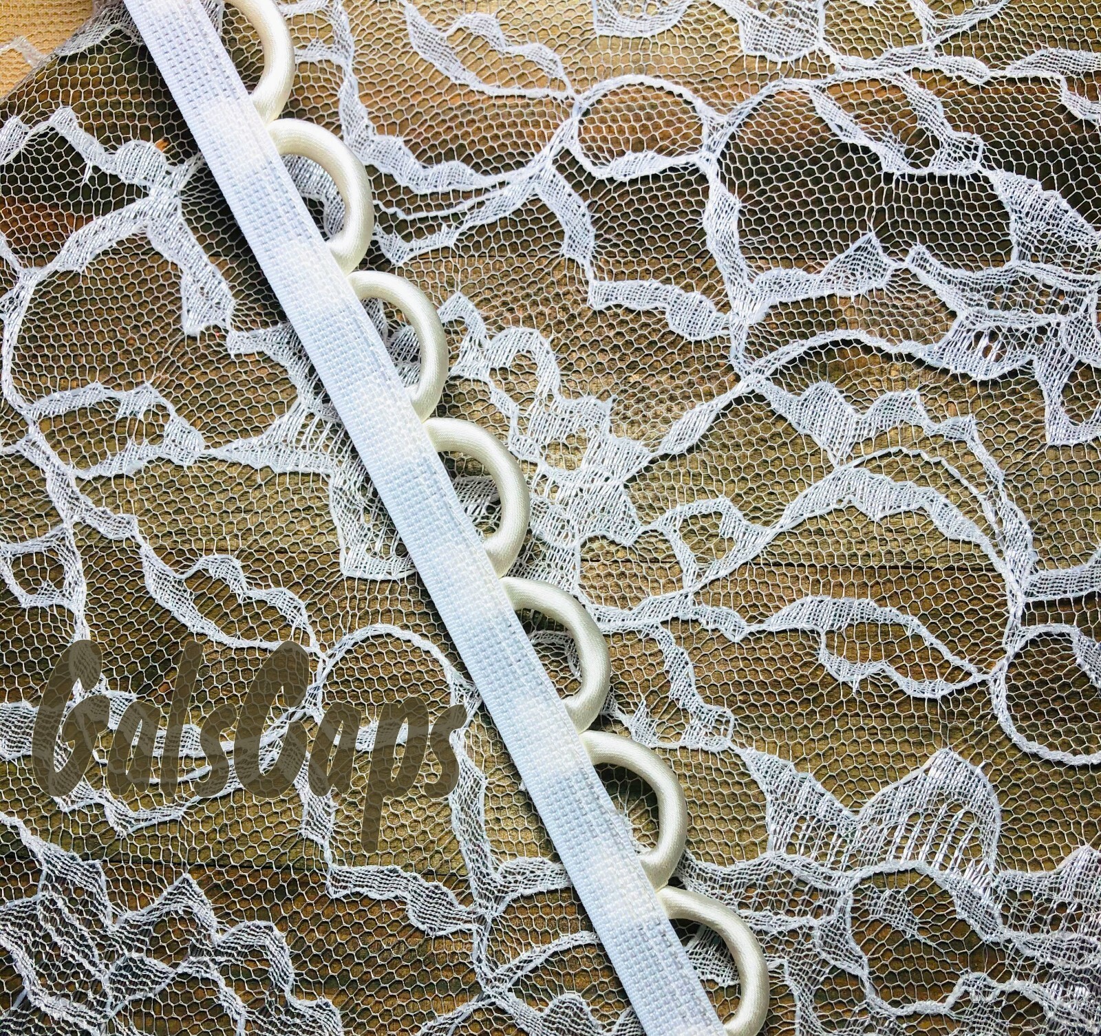 Ivory Satin Corset Loops Lacing Looping Corset Back Lace-Up Zipper Replacement