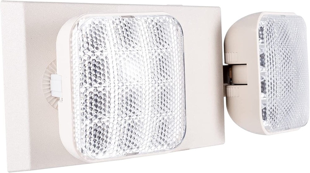 2 Pack LED Emergency Exit Light Adjustable 2 Head With Battery Back-up UL 924