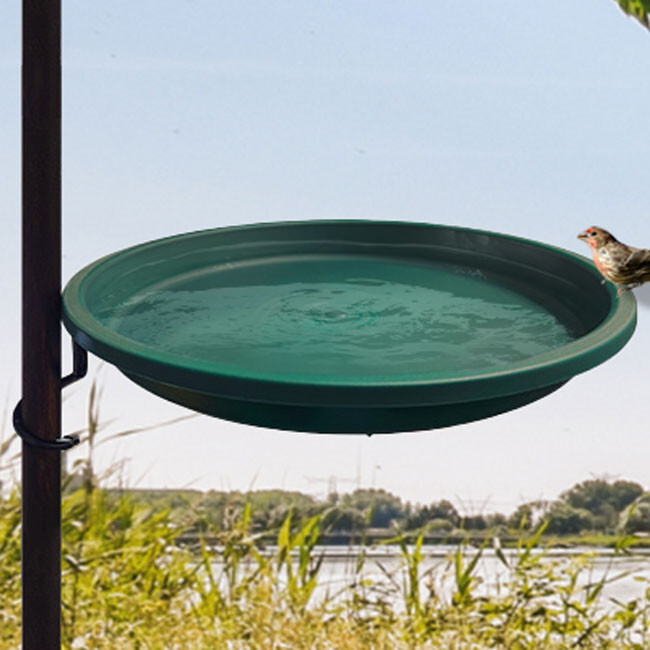 Erva Quick Connect Pole Mount Bird Bath, Green