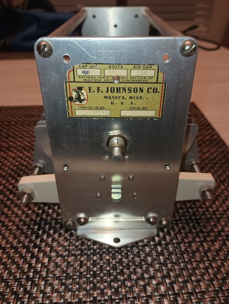E.F. Johnson 100C110 Large Vintage Air Variable Capacitor, Nice!