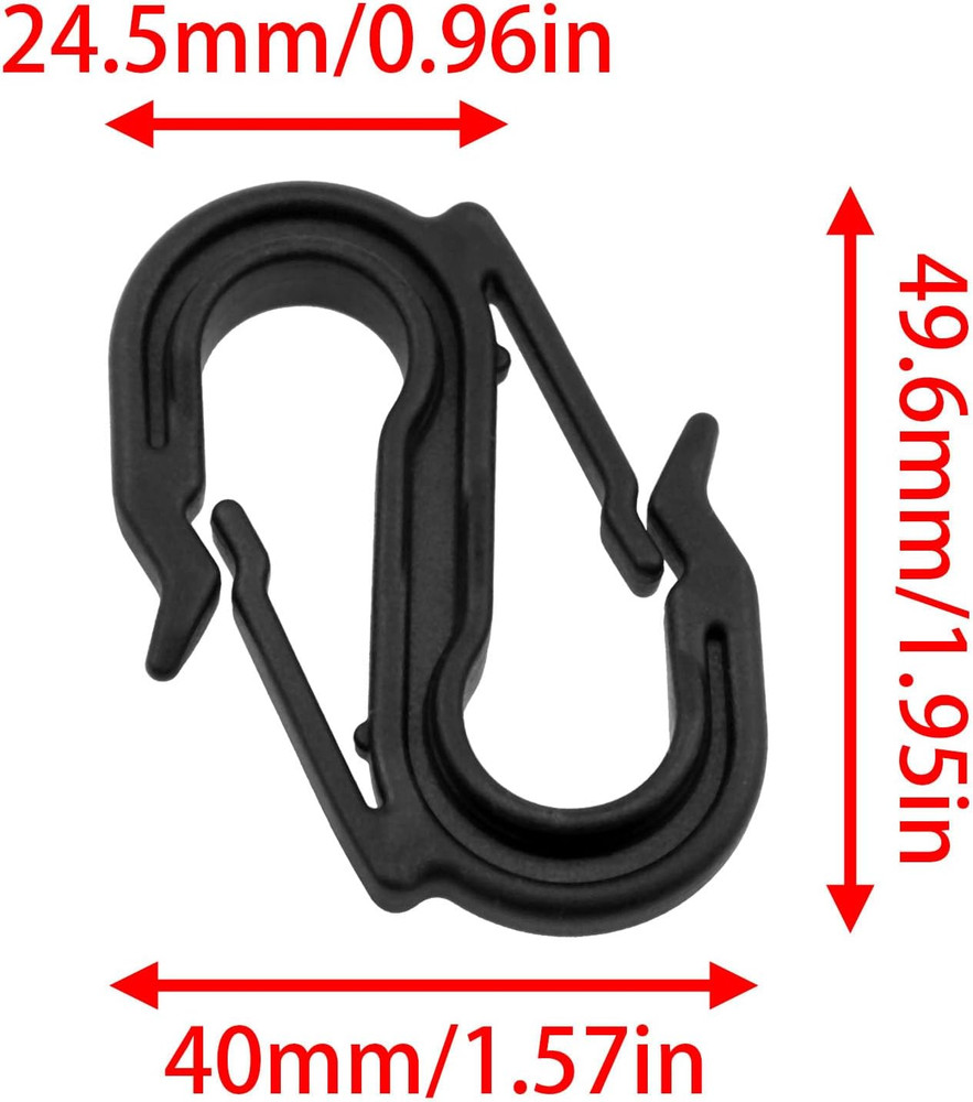 Double-Ended S-Shaped Plastic Hook Plastic Hanging Hooks Outdoor Tent S-Type ...