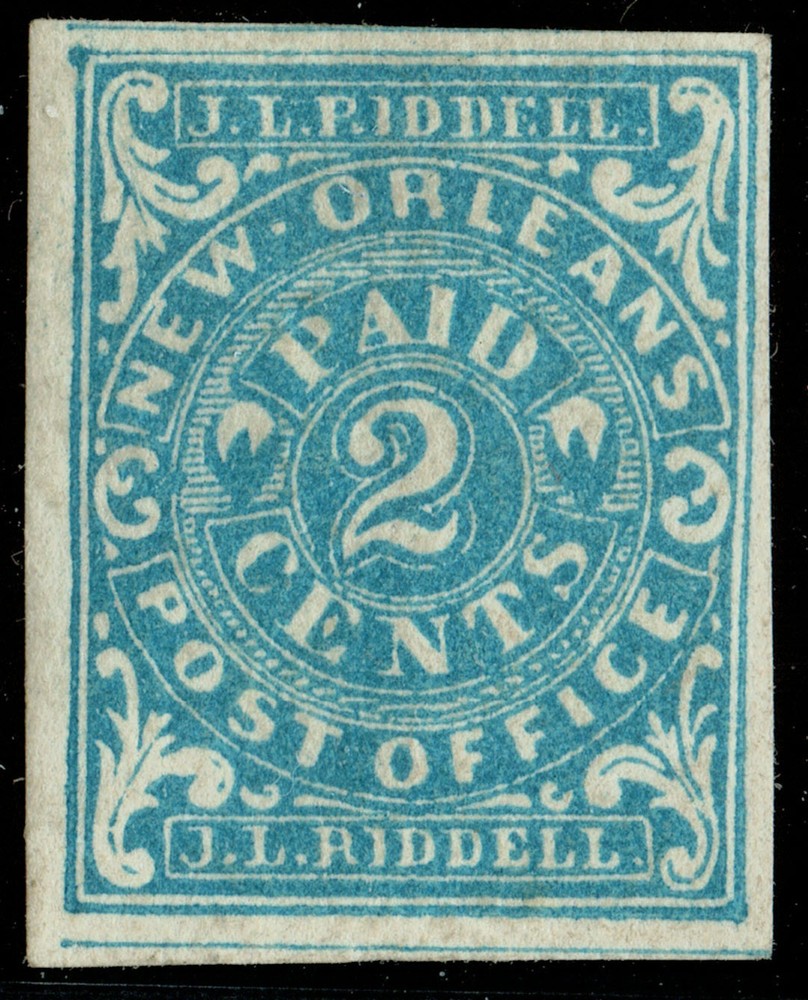 [st7285] CSA 1861 Scott#62X1 New Orleans MOG 2¢ blue (Signed Pascal Scheller)