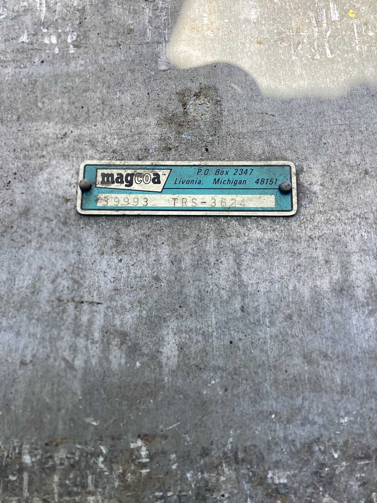 1 Magcoa TRS-3624 Aluminum 3’x24” x3/8” thick