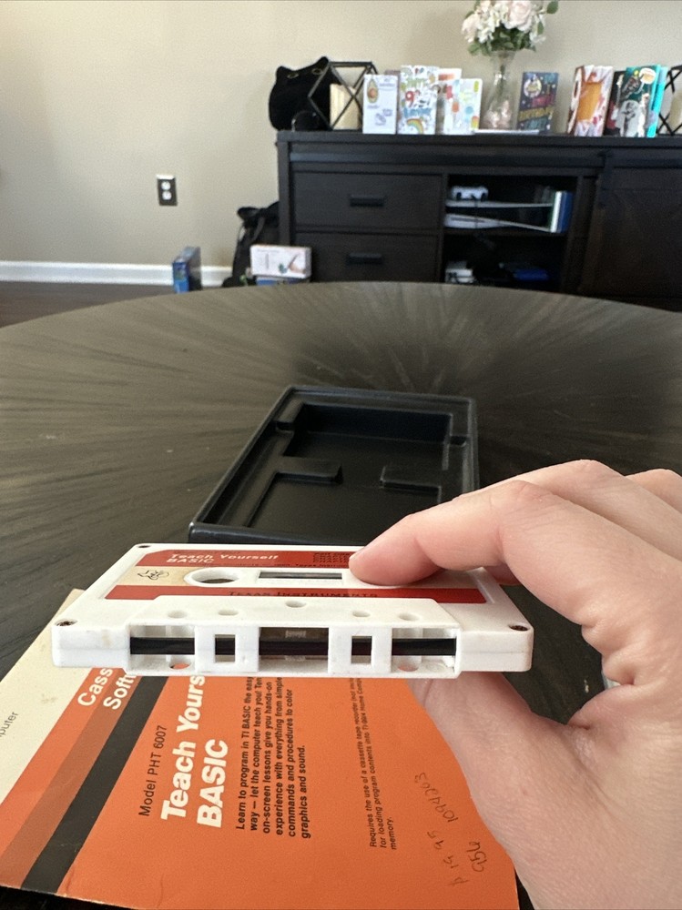 Texas Instruments Cassette Software Model PHT 6007 Teach Yourself Basic Manual &