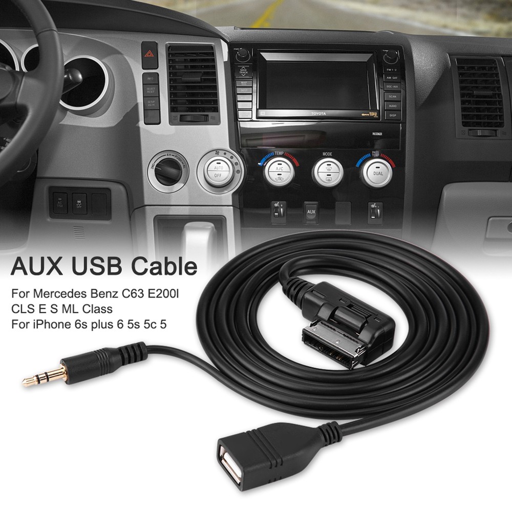 Car Audio AUX USB Adapter Cable for C63 E200l CLS E S ML Class