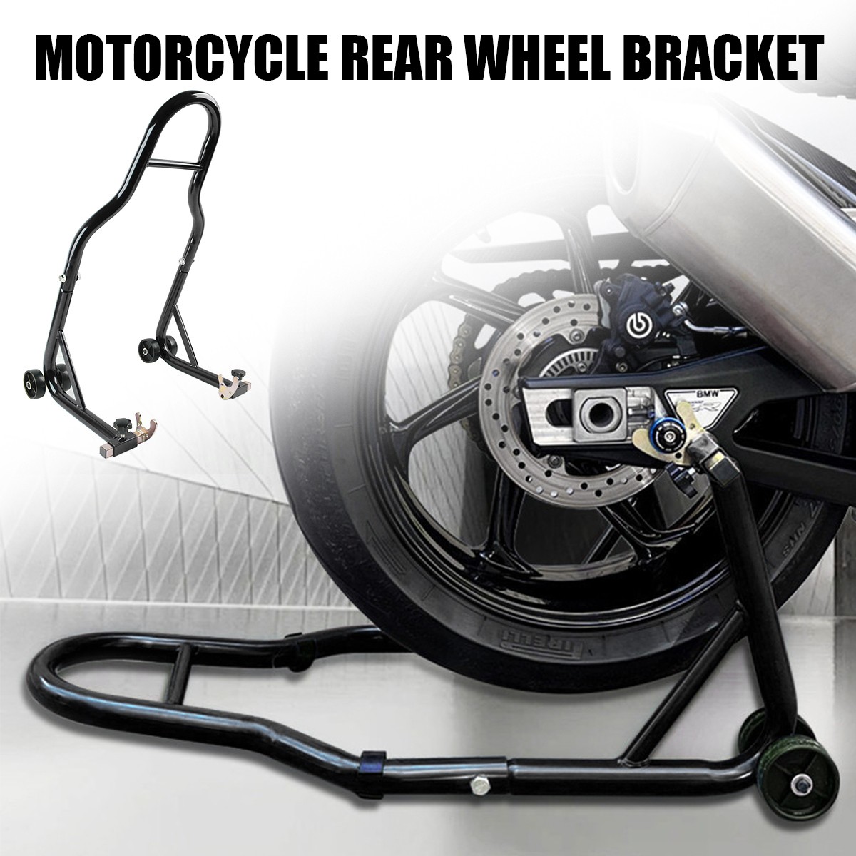 850 LBS Motorcycle Rear Wheel Lift Universal Bike Swingarm Spool Paddock Stand