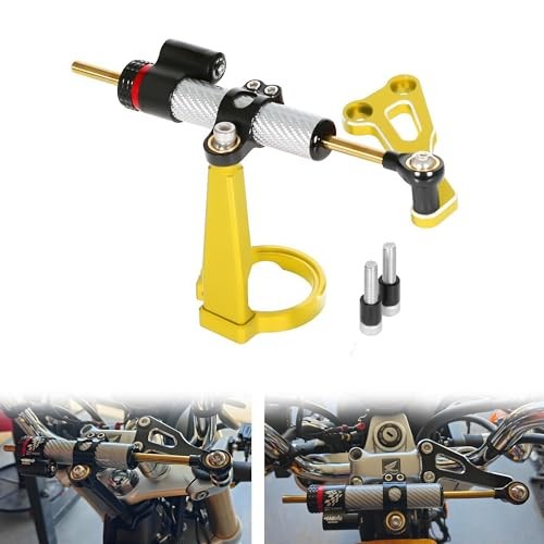 Monkey125 Steering Damper Stabilizer & Mounting Bracket Grip Compatible Gold