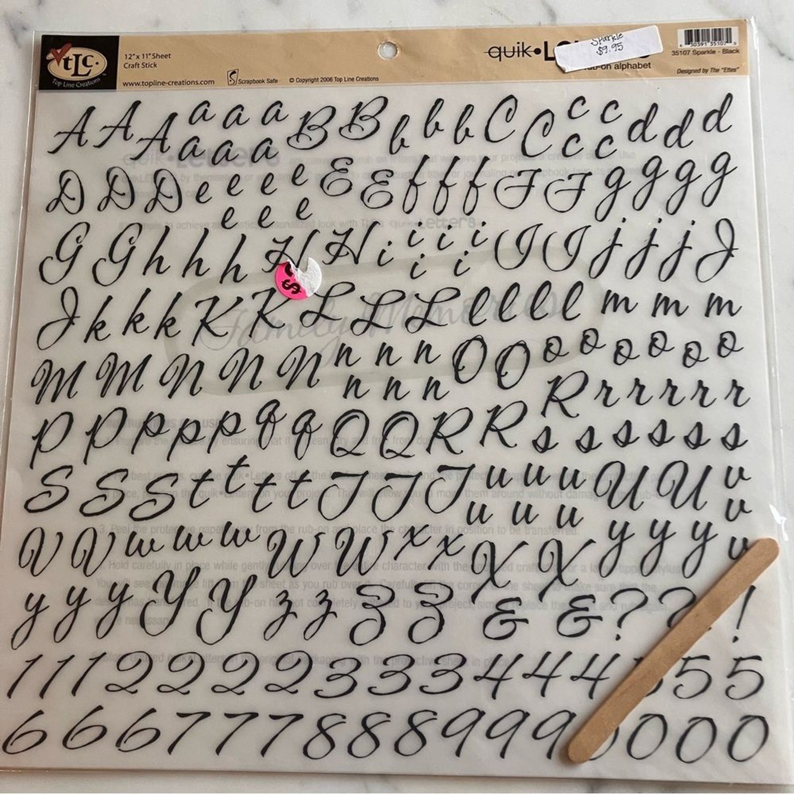 TLC 14 pgs Wedding Scrapbook Kit w/ coordinating stickers & embellishments black