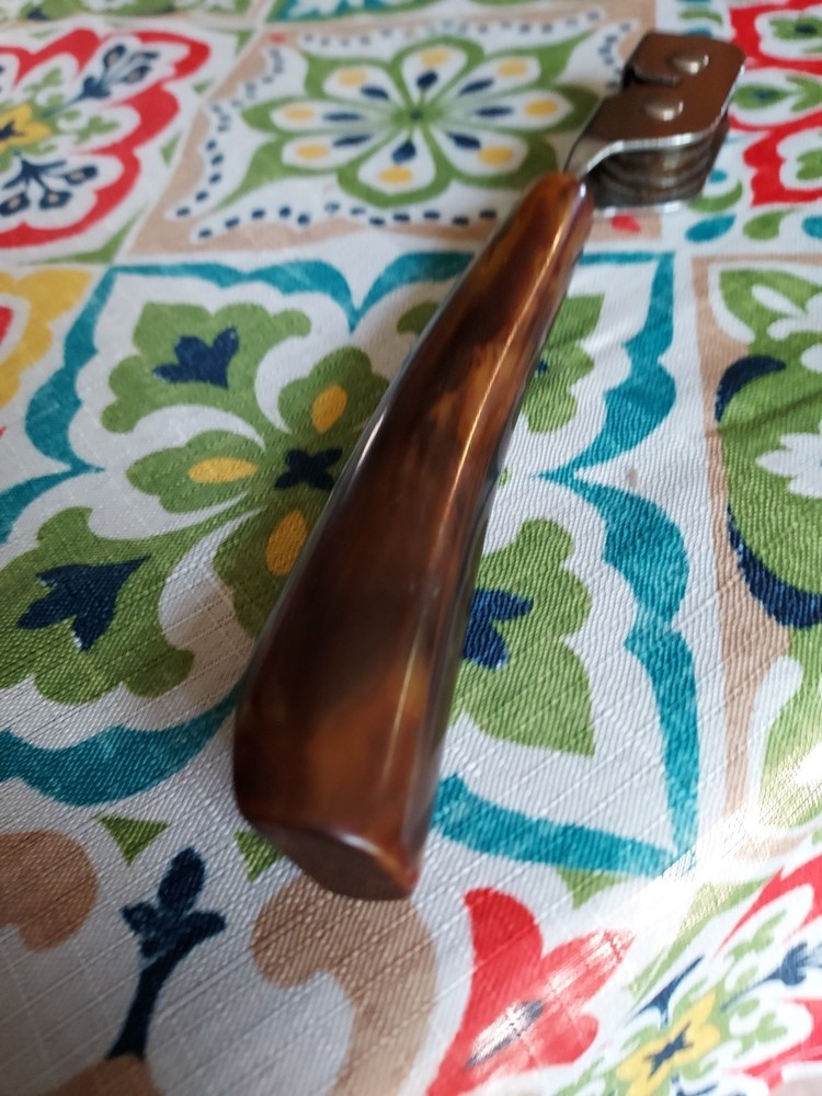 Vintage Pull-Through Hand-Held Knife Sharpener Bakelite Handled