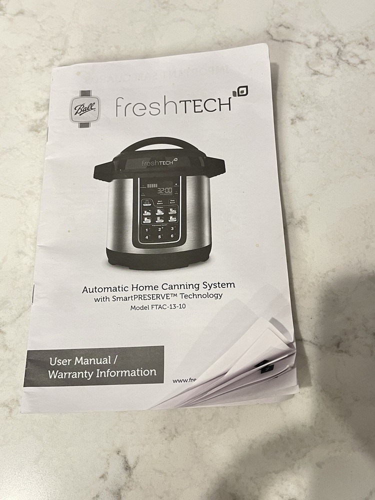 Ball FreshTech Automatic Home Canning System Silver Black