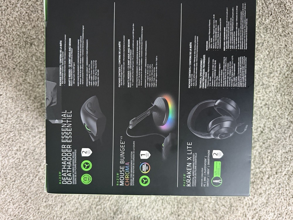 Razer Game On Bundle (DeathAdder Essential + Kraken X Lite + Mouse Bungee V3)