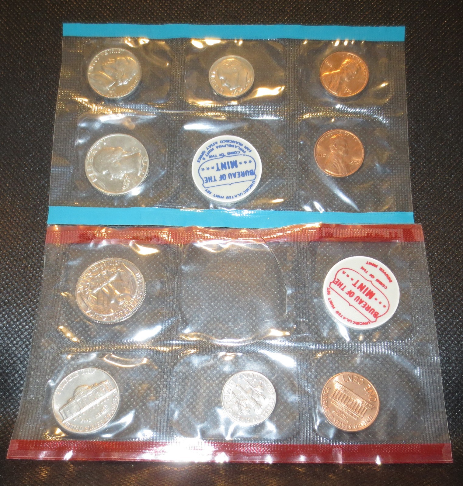 1970-P, D & S Partial Uncirculated Mint set in cello. NO Kennedy.