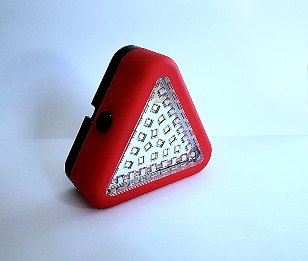 56 Lumen Emergency Triangle LED Work Light. With Hanging Hook /magnetic