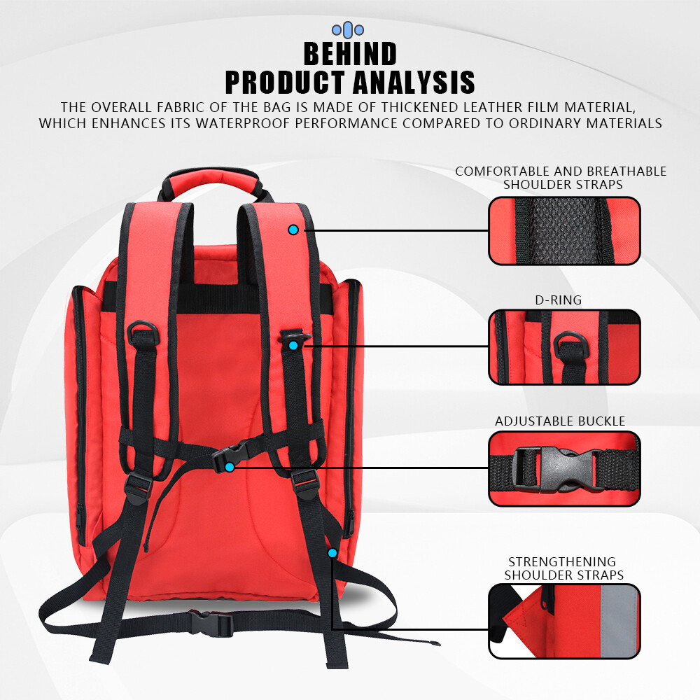 First Aid Bag Outdoor Emergency Rescue Large Sorted Storage Bag Backpack