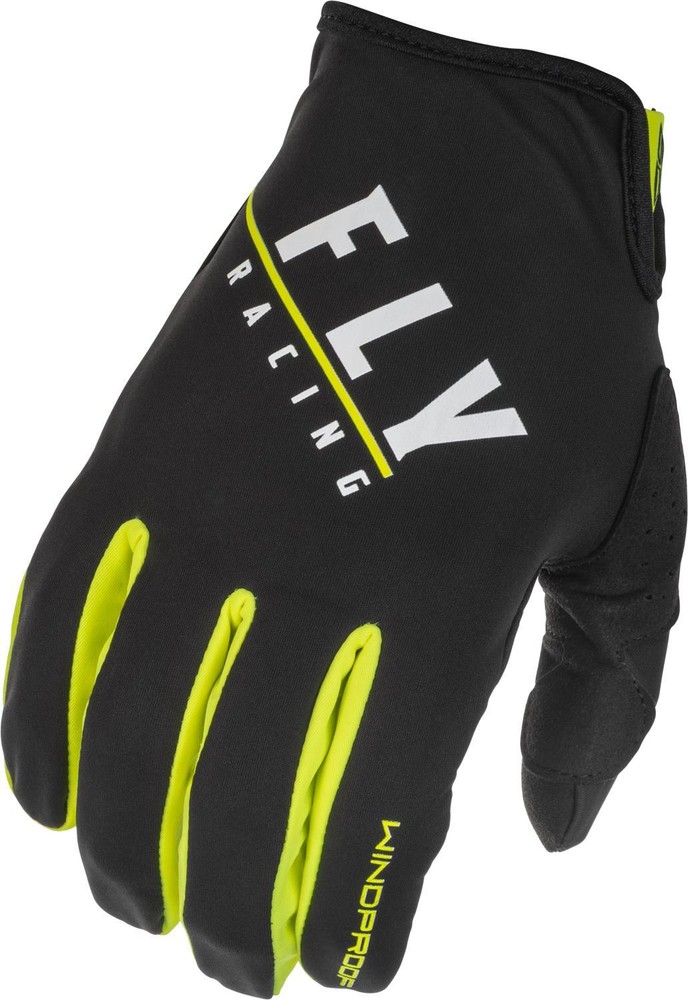 Windproof Gloves Black/Hi Vis Sz 10