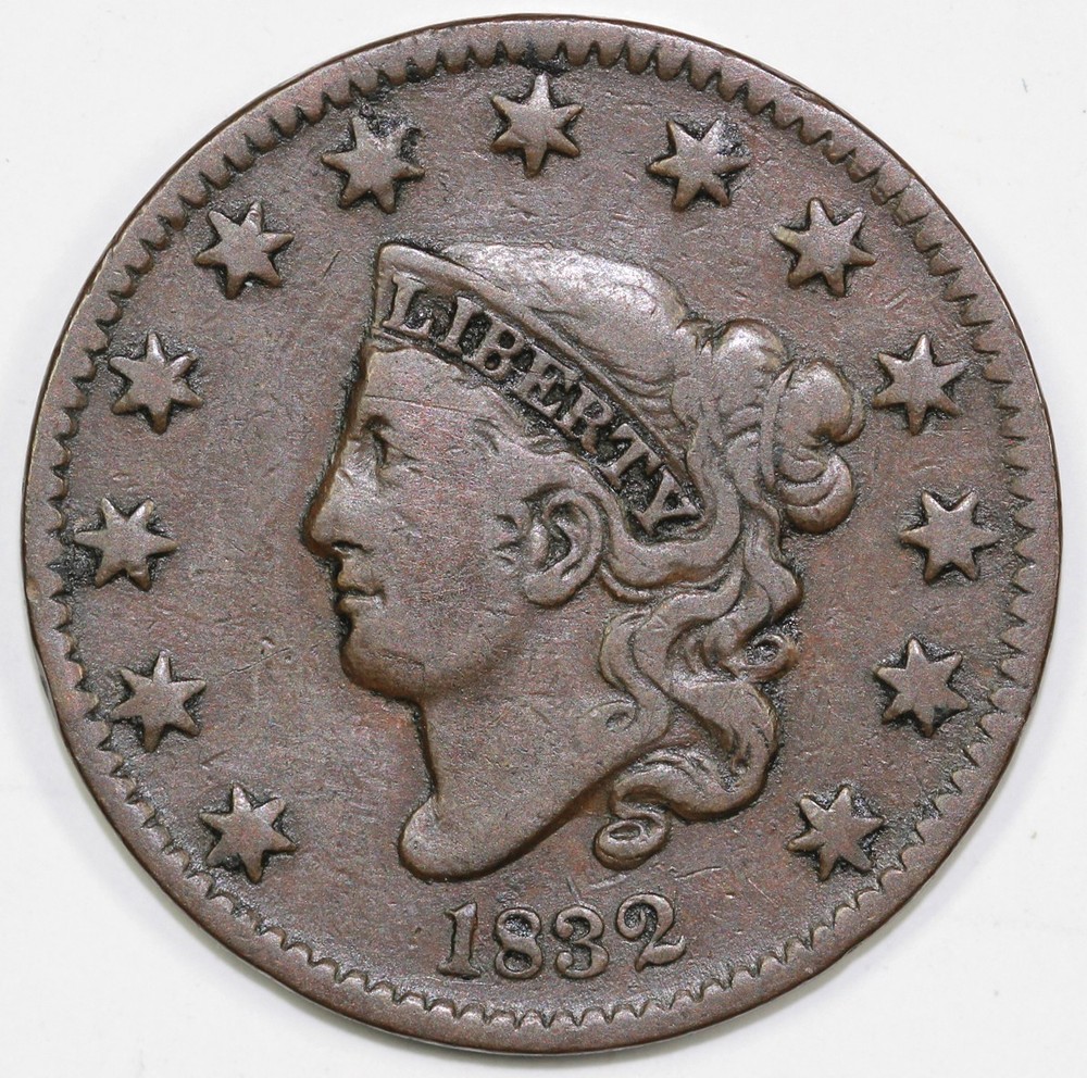 1832 1 Coronet or Matron Head Large Cent