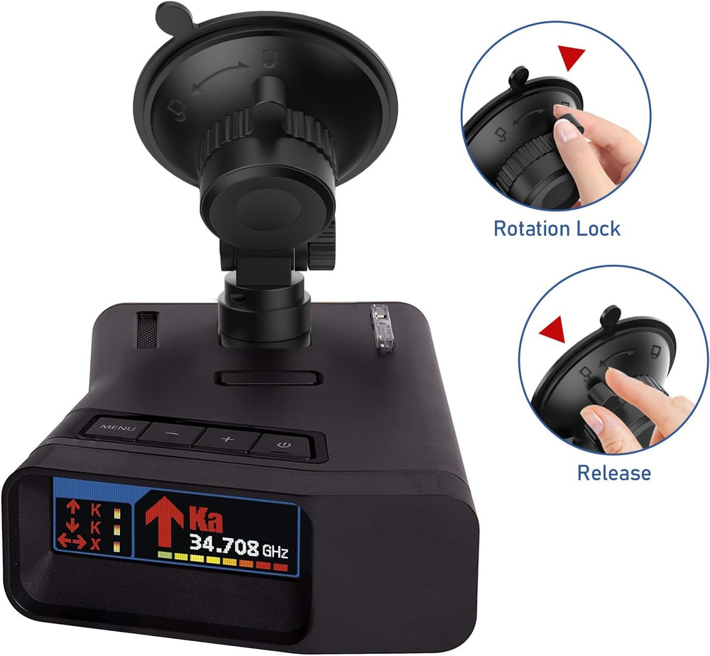 Radar Detector Mount,Car Windshield &Dashboard Suction Cup Bracket,Suitable for