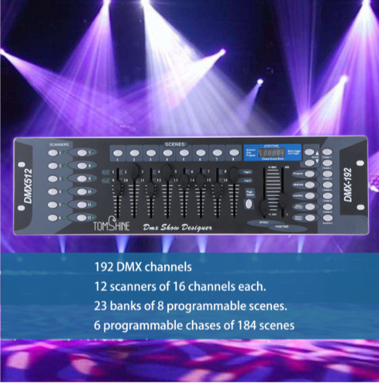 Tomshine 192 Channels Stage Light DMX512 Wireless Controller Console