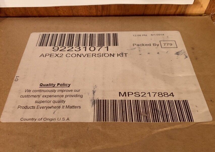 ECOLAB Apex 2 Conversion Kit 92231071 Complete New NIB NOS