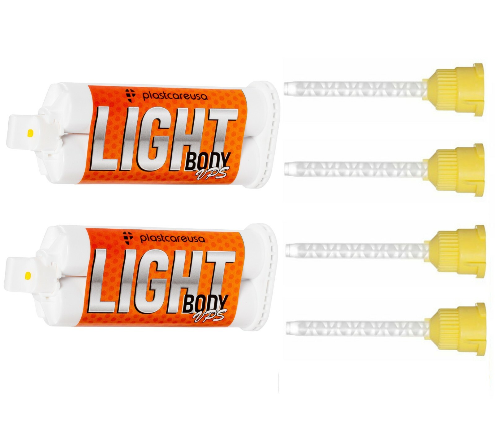 Dental Impression Material VPS Light Body Regular Set (2 Cartridge & 4 Tips) PVS