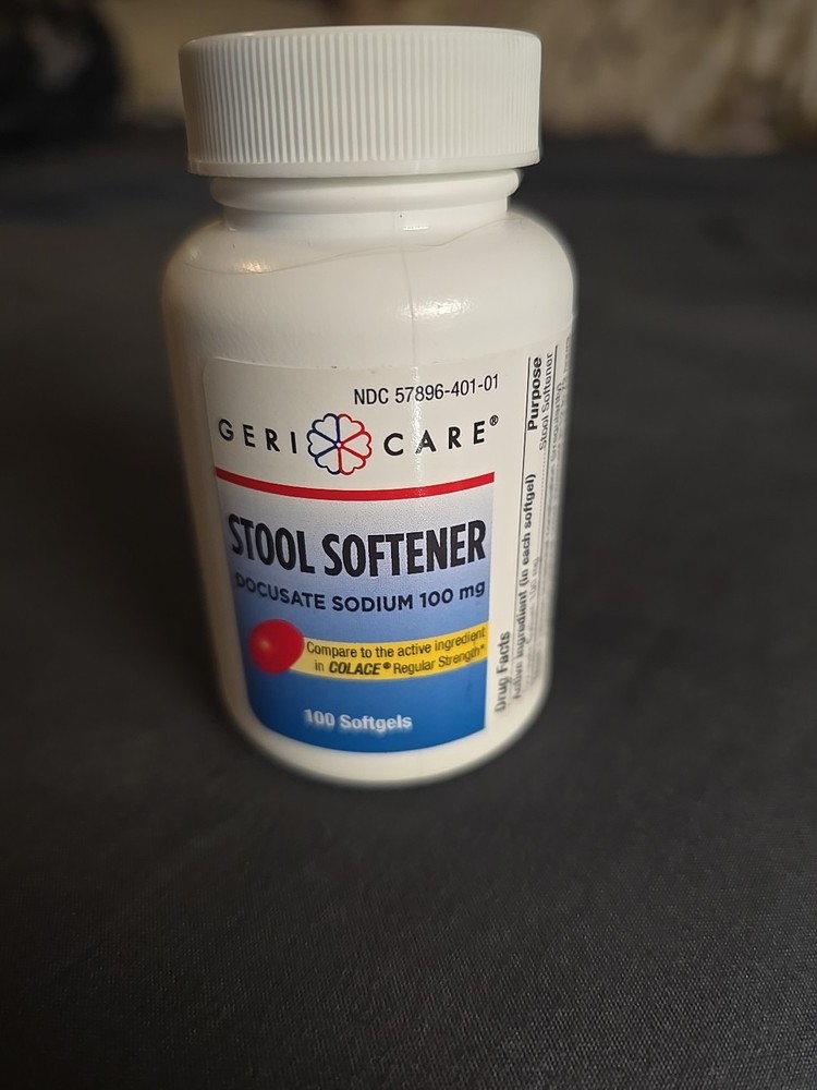 Docusate Sodium 100mg Softgels - Gentle Stool Softener for Constipation Relief