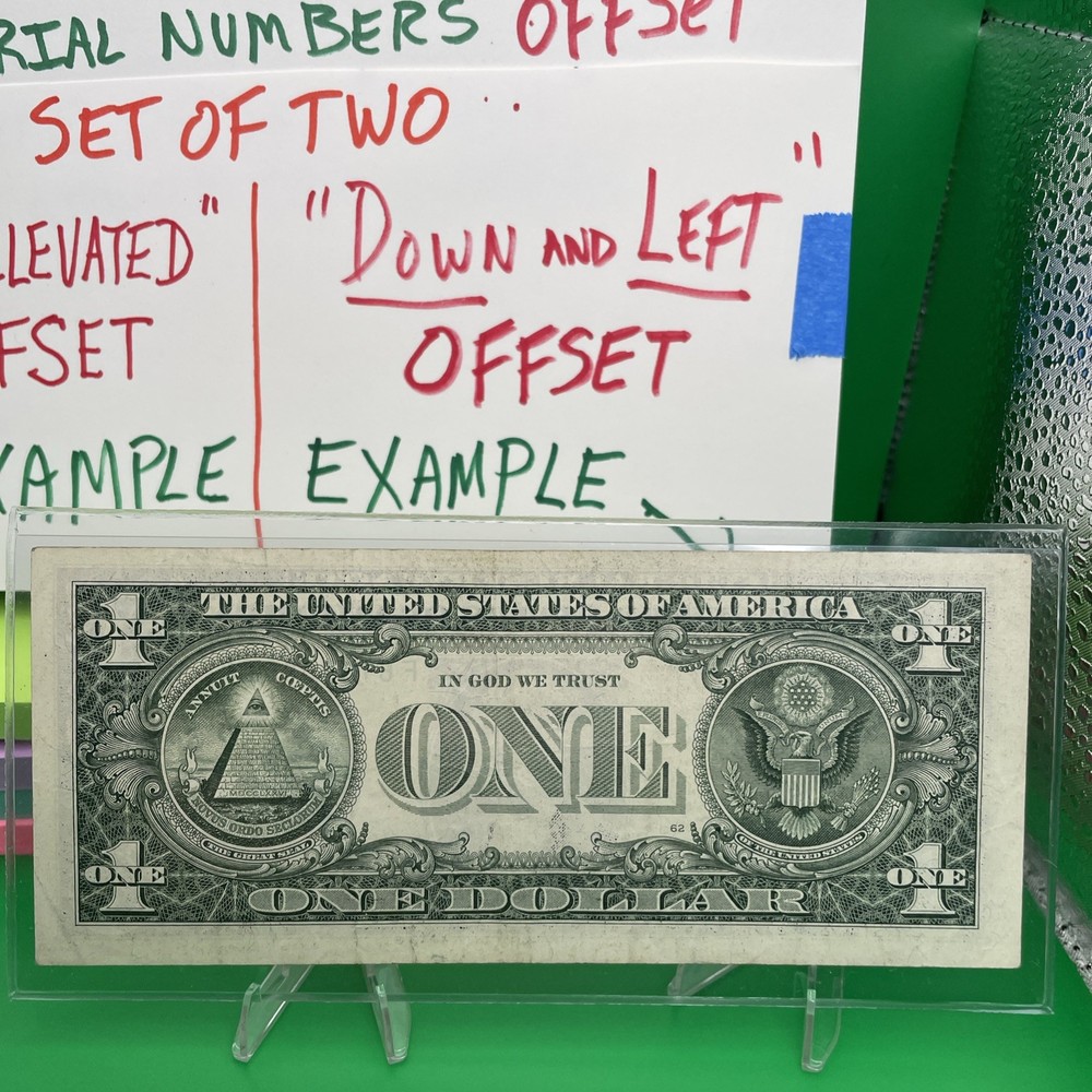 OFFSET THIRD PRINT ERROR Serial #’s & Treasury Seal MISALIGNED SET OF TWO 💵💵