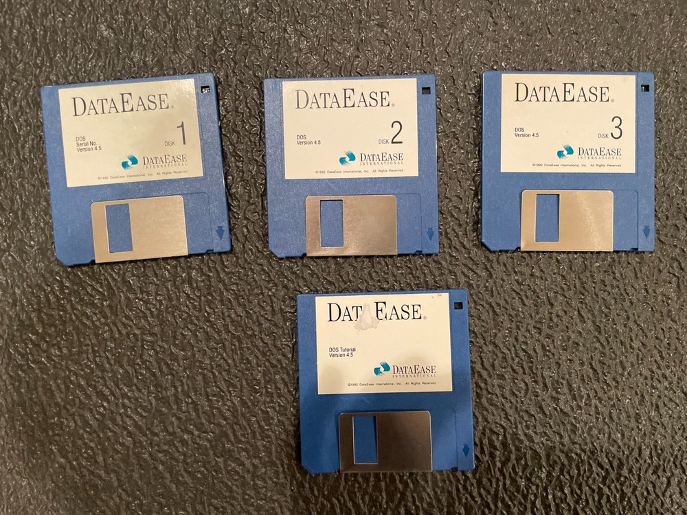DataEase 4.5 Vintage DOS 3.5" Install Disks