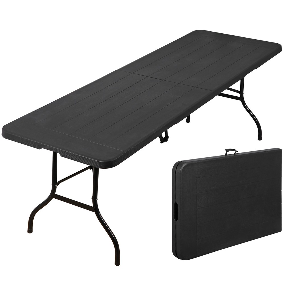 6ft Portable Folding Table Easy Setup Foldable Table for Patio Camping Garage
