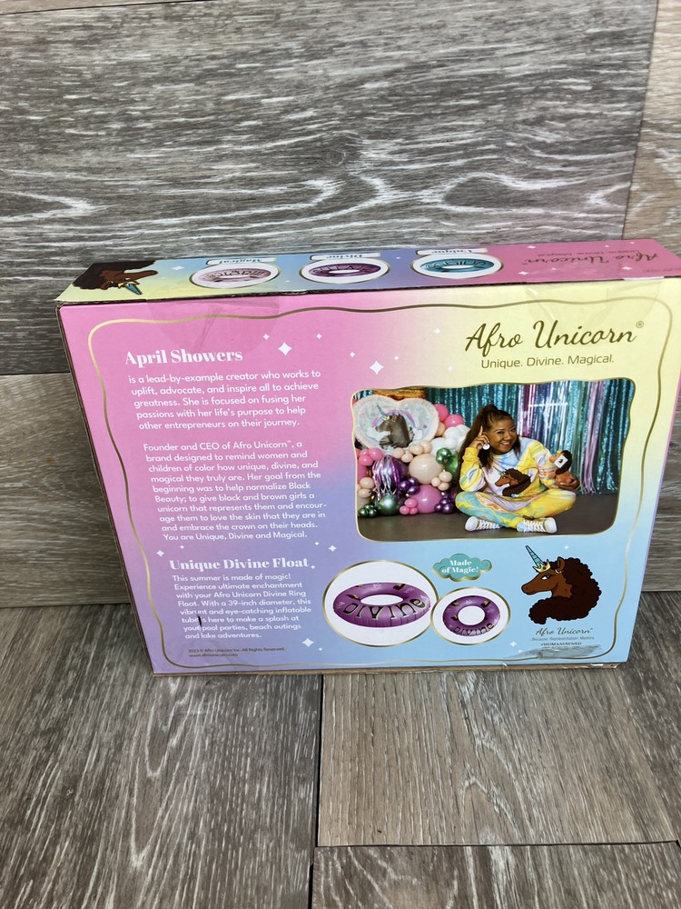 Afro Unicorn Divine Ring Float Swimming Pool Float