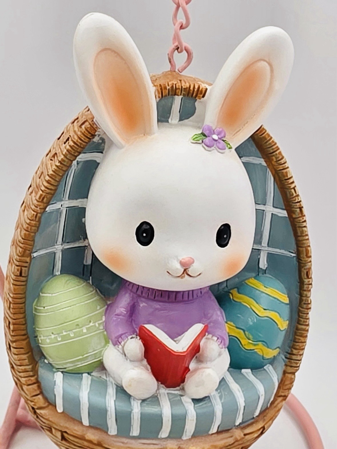 🐰New Easter Bunny Reading in Hanging Chair