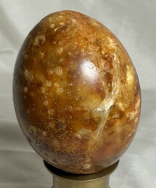 Alabaster Brown Orange Marble Stone Egg