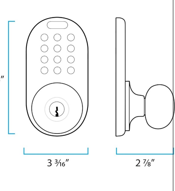 Keyless Entry Door Lock Keypad Deadbolt Front Door Electronic Code Lock Knob