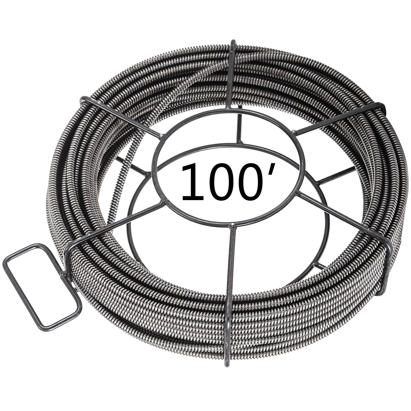 VEVOR 100Ft Drain Cable Sewer Cable 1/2In Drain Cleaning Cable Auger Snake Pipe