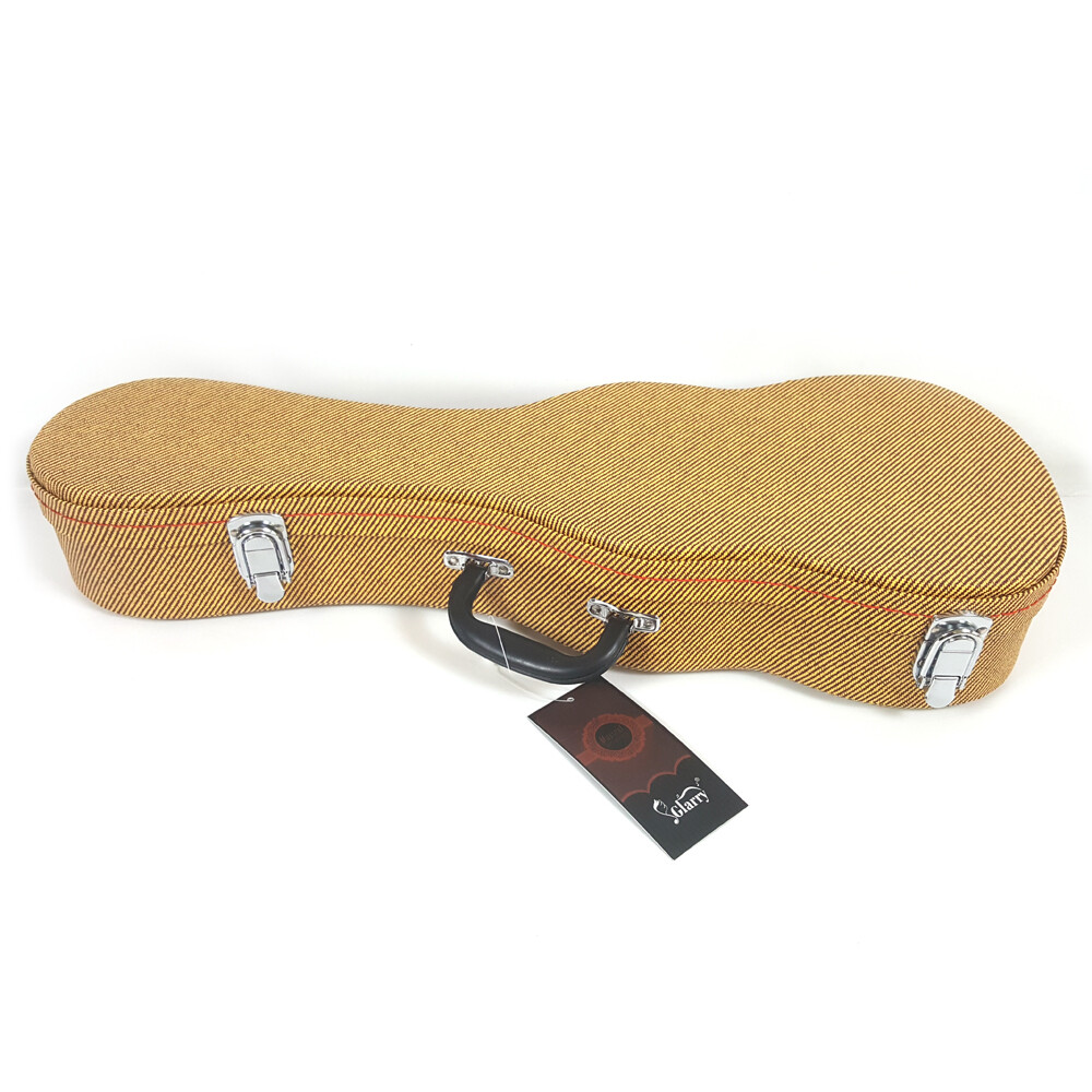 26" Top Grade Tenor Leather Ukulele Case Yellow