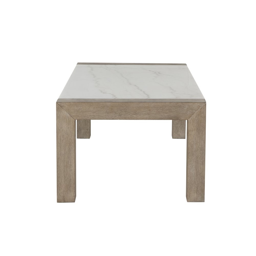 Contemporary Coffee Table, Natural,White